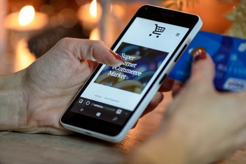 eCommerce site on mobile.